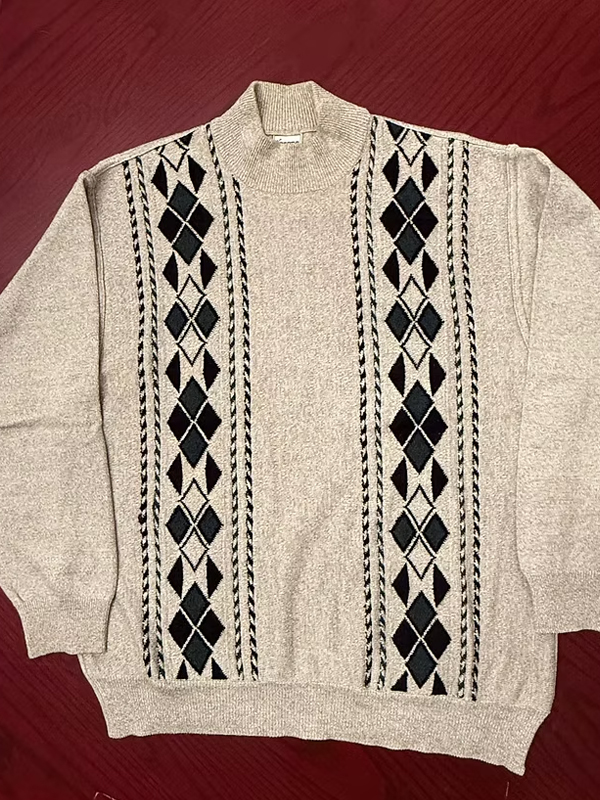 Vintage Karaca Yarım Balıkçı Kazak / Yeşil