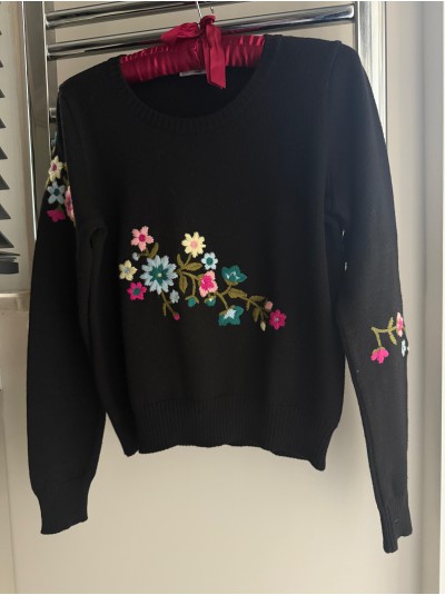 Moschino Jeans Çiçek Nakışlı Kazak