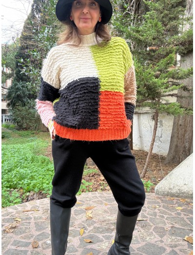 Blok Desenli Vintage Kazak Blok Desenli Vintage Kazak