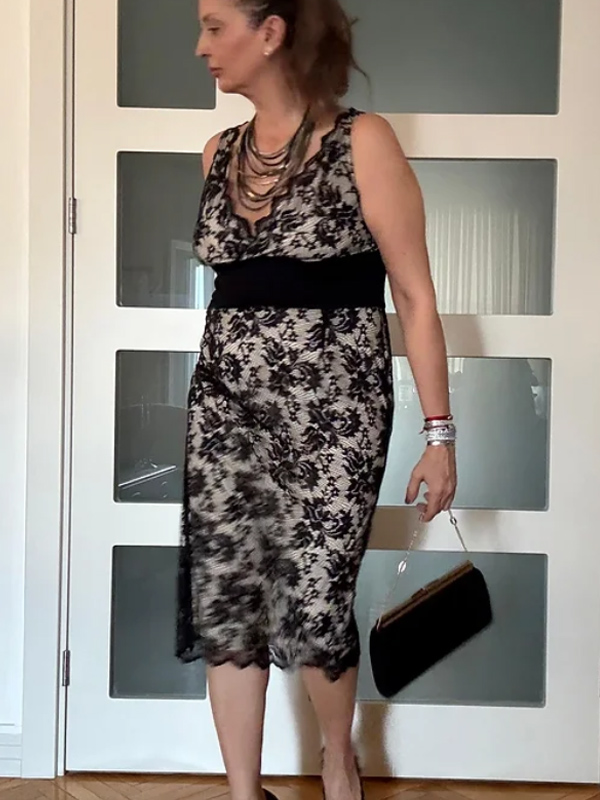 Vintage Dantel Elbise