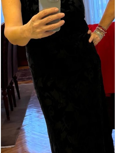 Polin Kadife Devore Elbise