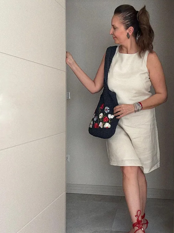 Vintage Keten Elbise