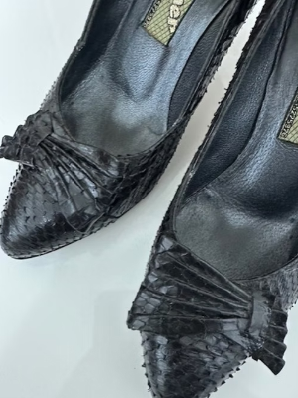 Vintage Yılan Derisi Ayakkabı