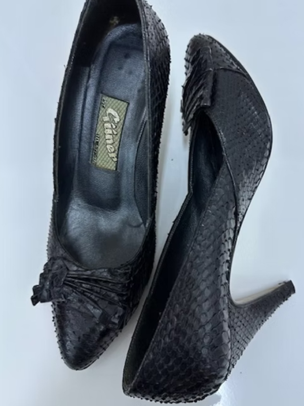 Vintage Yılan Derisi Ayakkabı