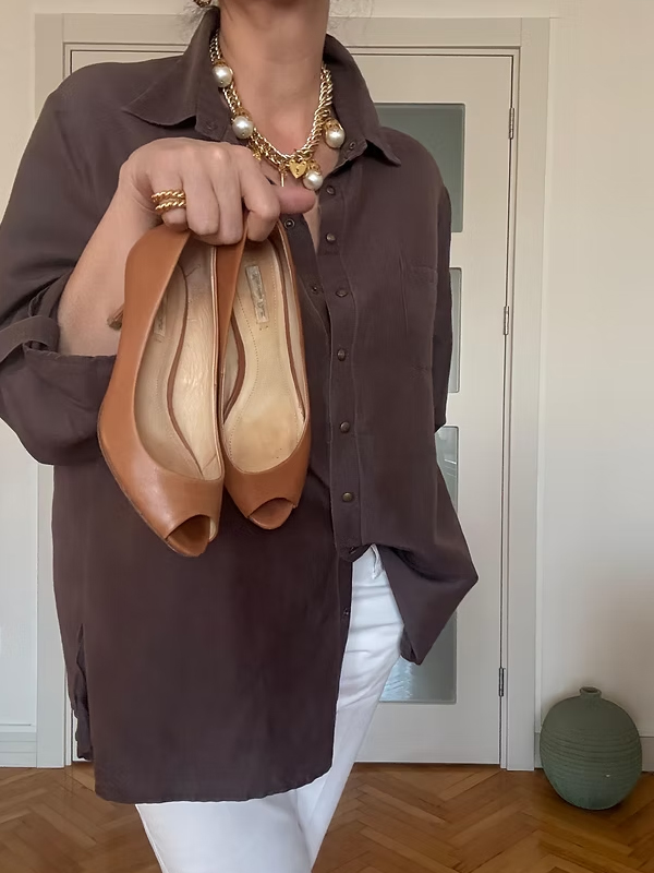 Massimo Dutti Kısa Topuklu Sandalet