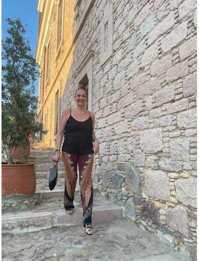 ETRO Italy Şal Desenli Multicolor Pantolon ETRO Italy Şal Desenli Multicolor Pantolon