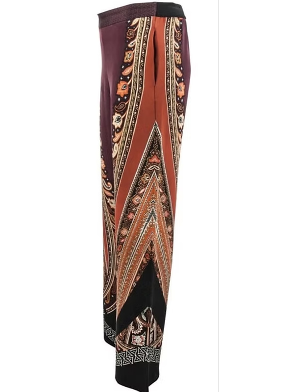 ETRO Italy Şal Desenli Multicolor Pantolon