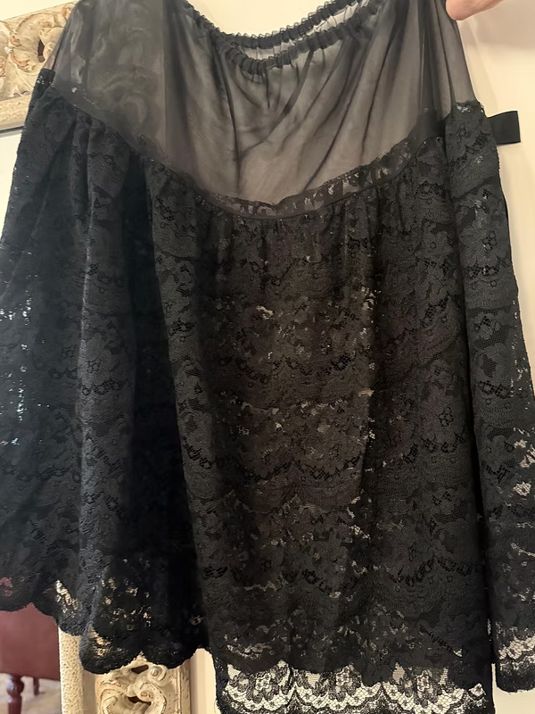 Vintage Saxon Lingerie 60s Dantel Etek / Jüpon