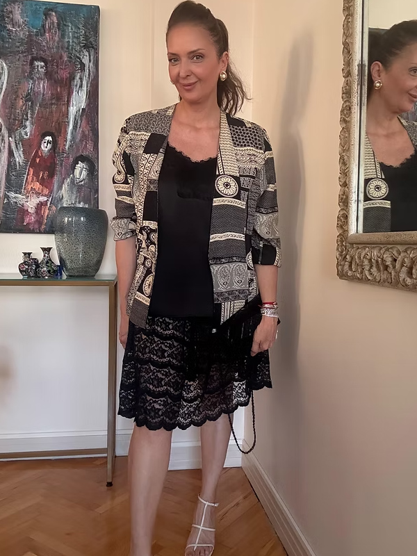 Vintage Saxon Lingerie 60s Dantel Etek / Jüpon