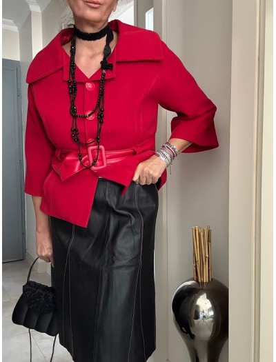 Vintage Büyük Beden Siyah Deri Çan Etek Vintage Büyük Beden Siyah Deri Çan Etek