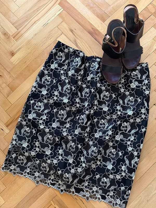 Vintage Güpür Dantel Kalem Etek