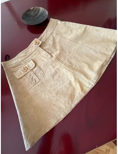 Morgan de Toi Vintage 2000's Y2K Süet Etek Morgan de Toi Vintage 2000's Y2K Süet Etek