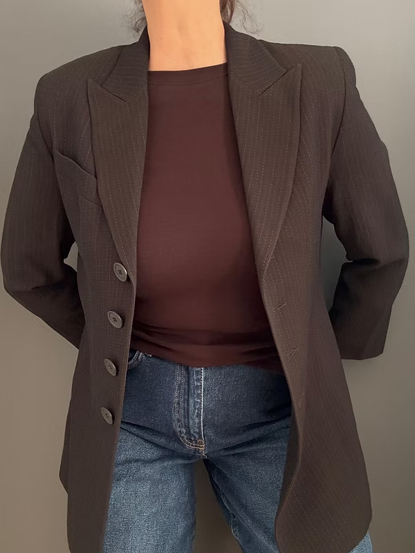 Vakko İnce Çizgili Ceket