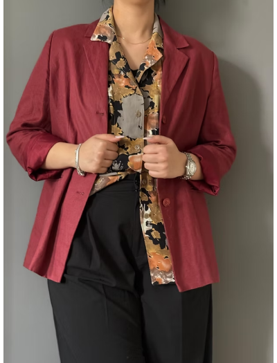 Vintage Altimod Keten Ceket Vintage Altimod Keten Ceket