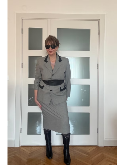 Vintage Ekose İnce Yün Takım Vintage Ekose İnce Yün Takım