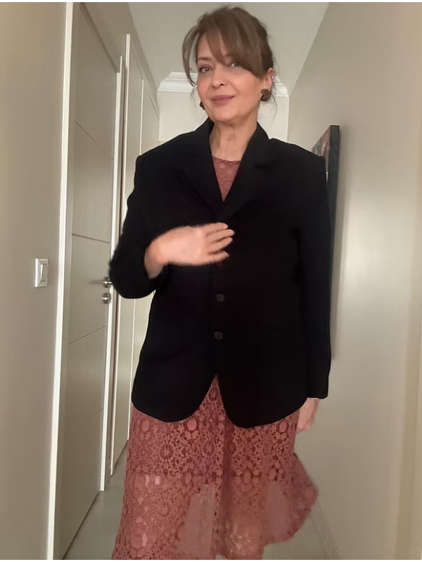 Vintage 4 düğmeli Siyah Ceket