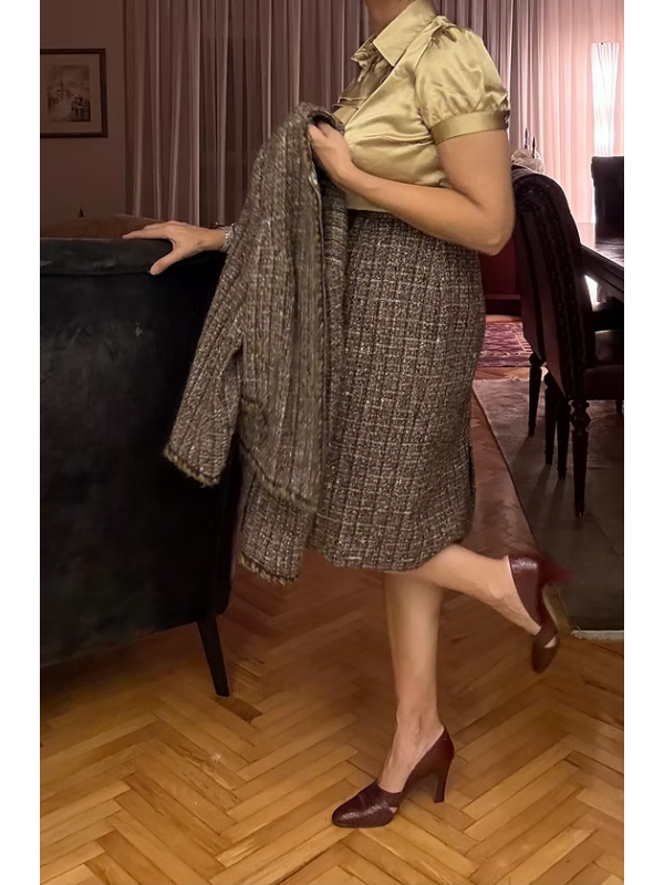 Vintage özel dikim tüvit takım