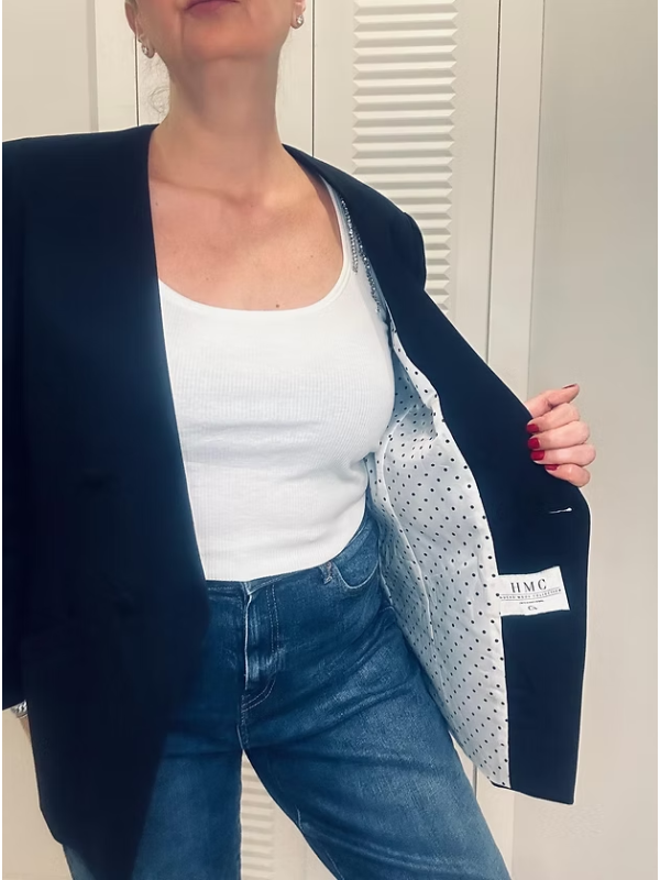 Vintage HMC/ Germany puantiye astarlı ince ceket