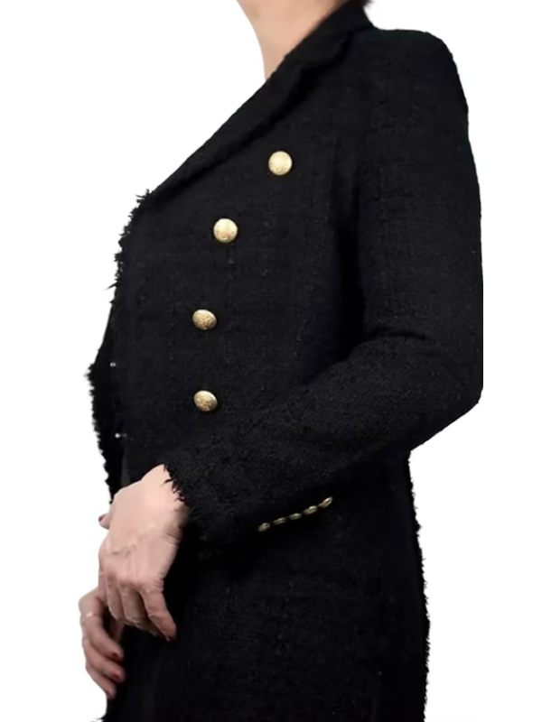 Vintage tüvit uzun ceket / kaban