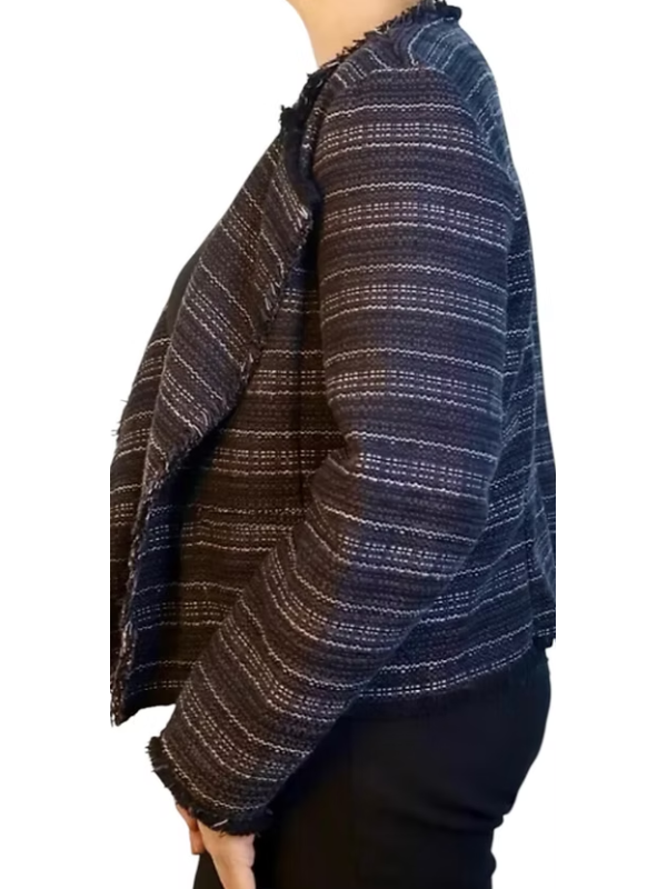 Adrienne Vittadini-Tüvit Düğmesiz İnce Ceket