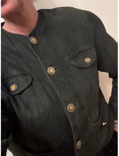 Basler Vintage Gold Düğmeli Nubuk Bomber Basler Vintage Gold Düğmeli Nubuk Bomber