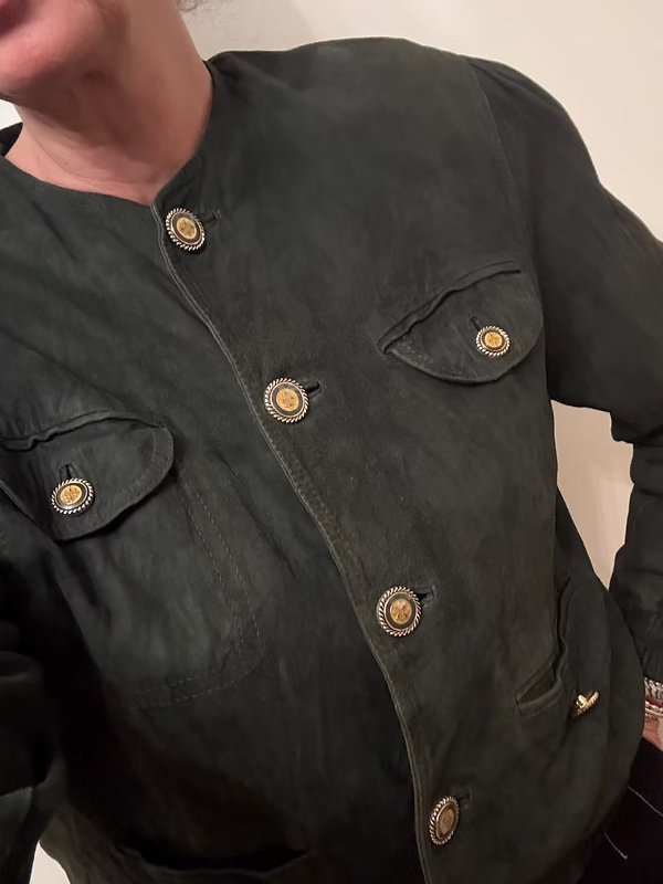 Basler Vintage Gold Düğmeli Nubuk Bomber