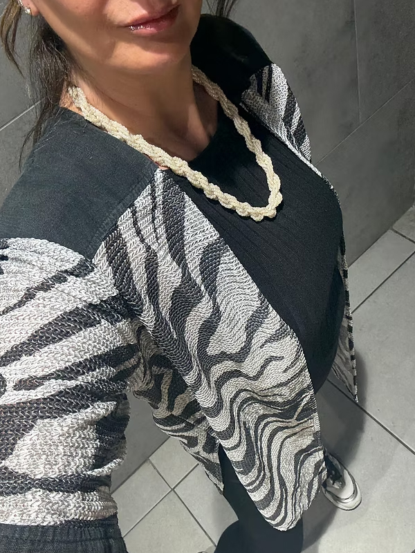 Vintage Animal Print Keten Kimono