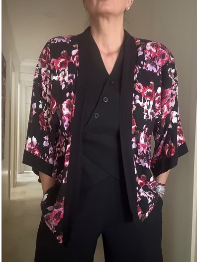 Be Retrokare Soyut Desenli Kimono/Ceket Be Retrokare Soyut Desenli Kimono/Ceket
