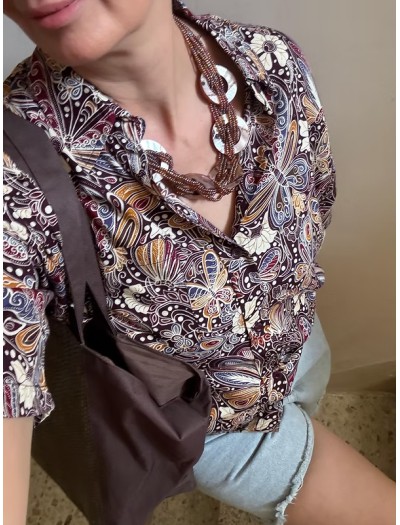 Vintage Bali Çok Renkli Gömlek