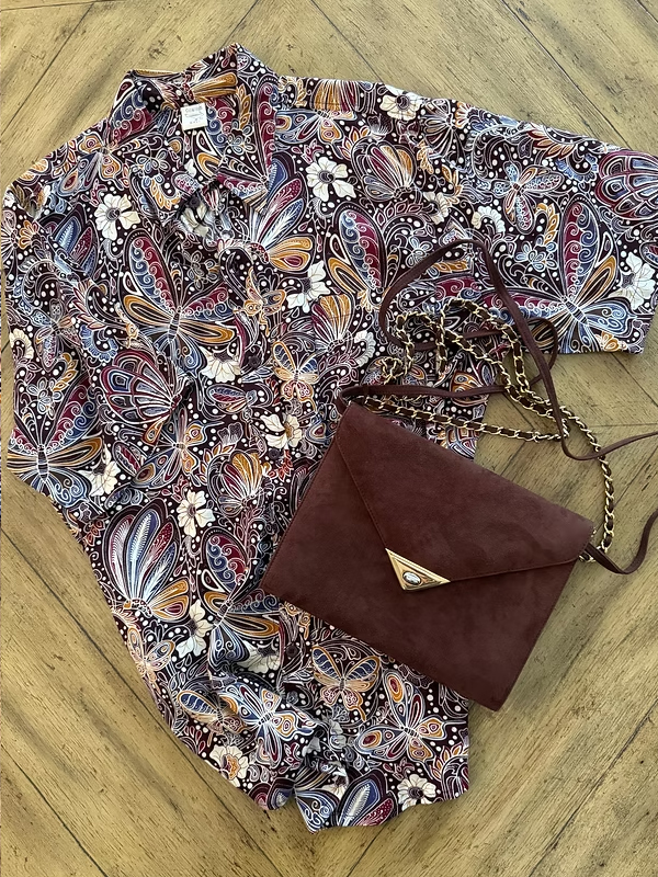 Vintage Bali Çok Renkli Gömlek