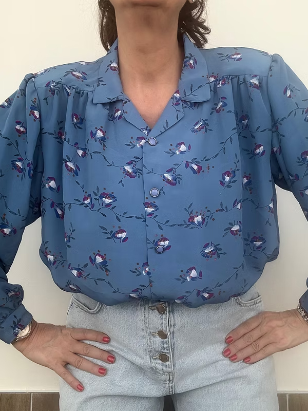 Vintage Çiçekli Gömlek