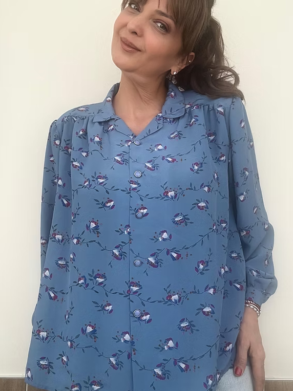 Vintage Çiçekli Gömlek