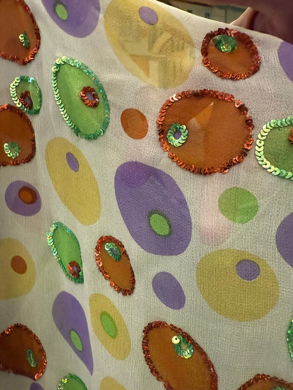 Vintage Büyük Beden Şifon Takım