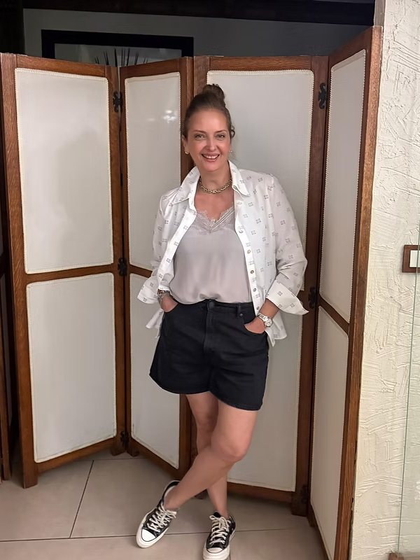 Vintage Gümüş Simli Gömlek