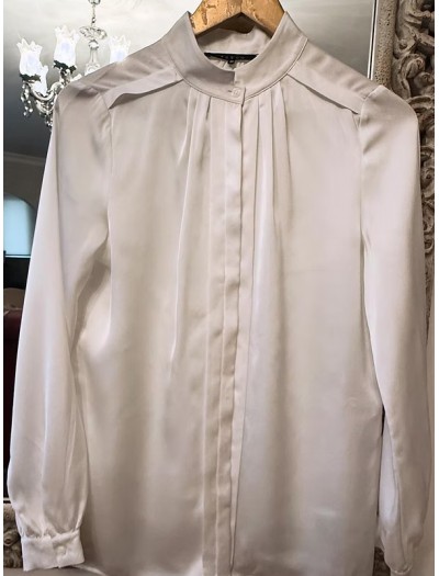 Tüzün-Saten Beyaz Gömlek