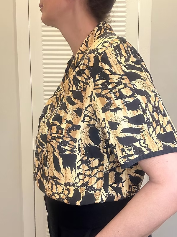 Vintage İpek Desenli Gömlek