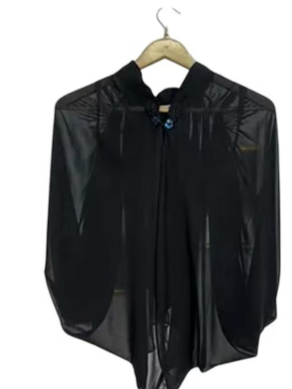 Vintage Şifon Yaka Detaylı Bolero/ Bluz