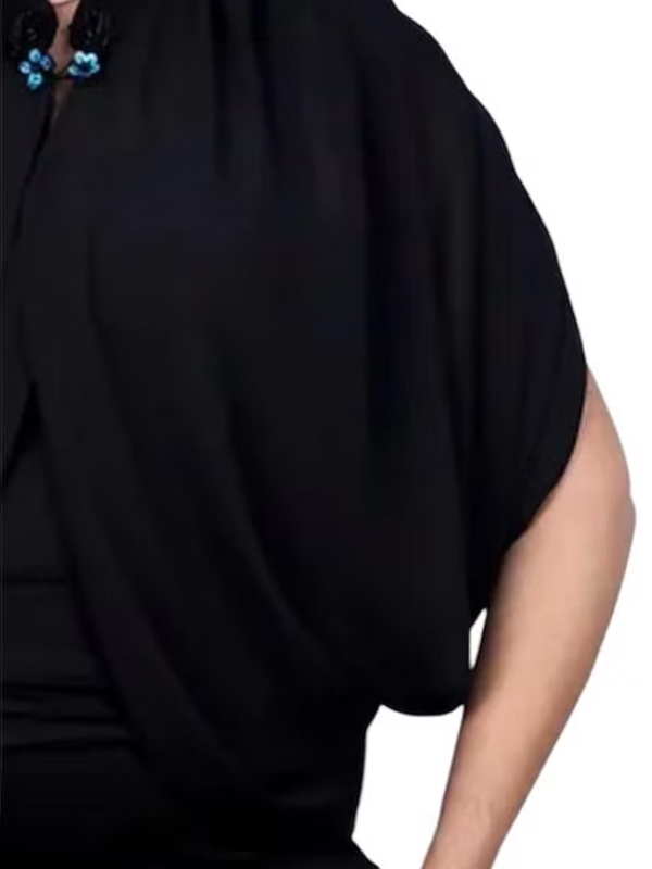 Vintage Şifon Yaka Detaylı Bolero/ Bluz