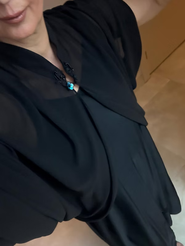 Vintage Şifon Yaka Detaylı Bolero/ Bluz