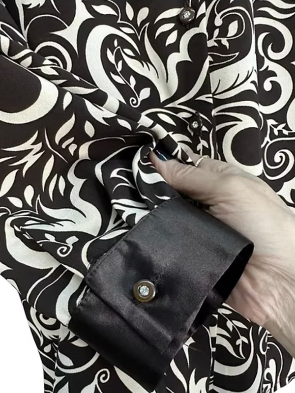 Vintage Taş Düğmeli Gömlek