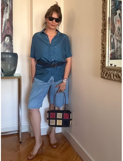 Vintage Made in Italy İpek Gömlek/ Tunik