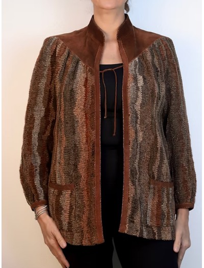 Vintage Fransız Süet & Triko Hırka Vintage Fransız Süet & Triko Hırka