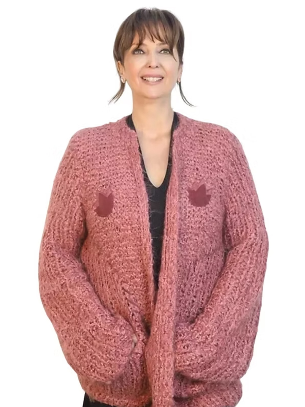 Vintage 80 Süet Detaylı Hırka