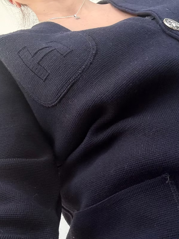 Hey Triko Vintage Çelik Örme Hırka / Ceket