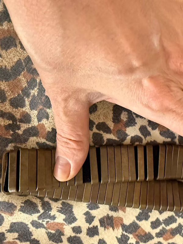 Vintage Lastikli Metal Kemer