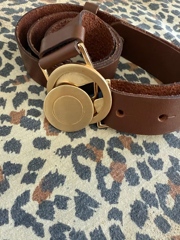 Vintage Taba Gold Tokalı Kemer 