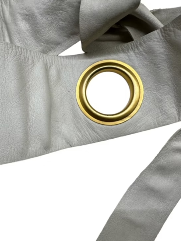 Vintage Beyaz Deri Kemer