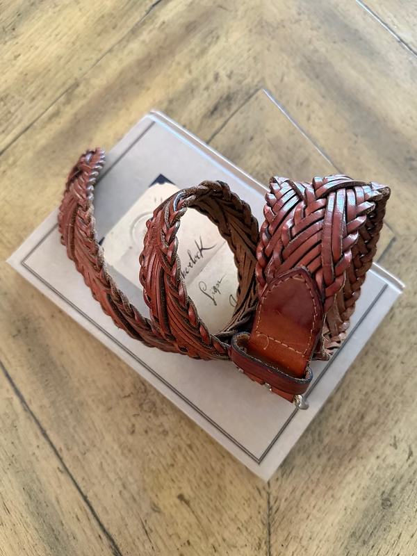 Benetton Örgü Deri Kemer