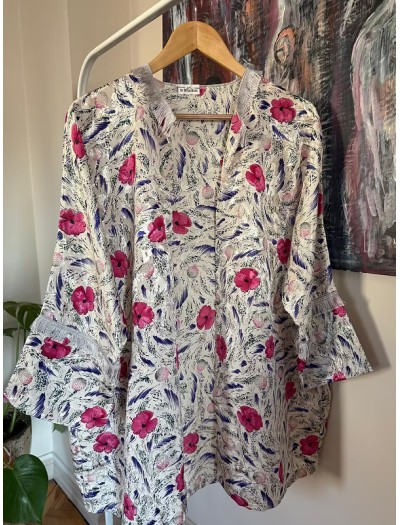 BE RETROKARE Yaka ve Kolları Püskül Detaylı Kimono BE RETROKARE Yaka ve Kolları Püskül Detaylı Kimono