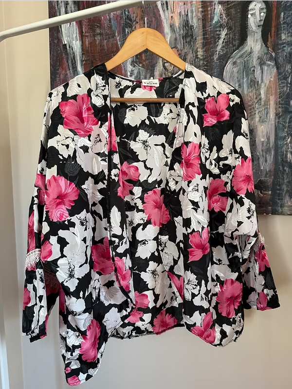 BE RETROKARE Hand Made Kolları Püskül Detaylı Kimono